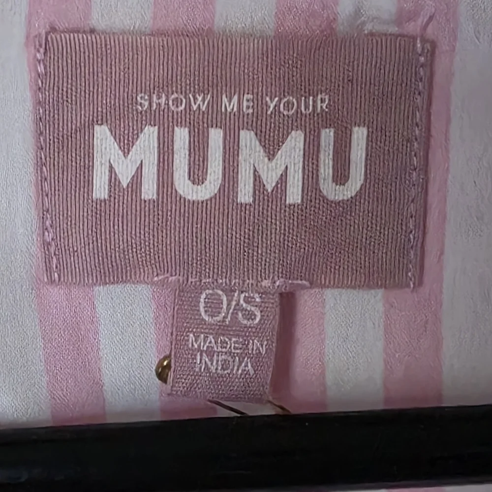 Show Me Your Mumu Harlow Belted Robe Pink & White Striped OS NWT - Picture 5 of 7